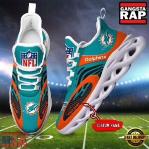 Personalized National Football League Miami Dolphins Air Max Shoes Air Cushion Sneakers