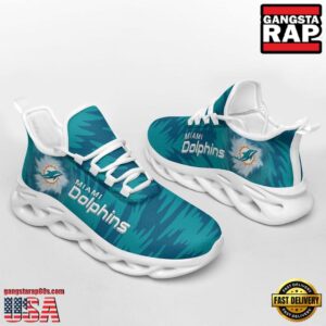 National Football League Miami Dolphins Zebra Sport Team Air Max Shoes Air Cushion Sneakers