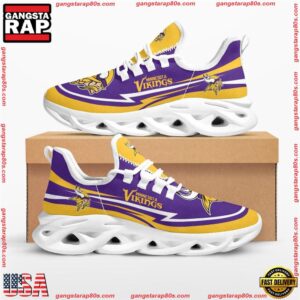 National Football League Minnesota Vikings Are Coming Curves Air Max Shoes Air Cushion Sneakers