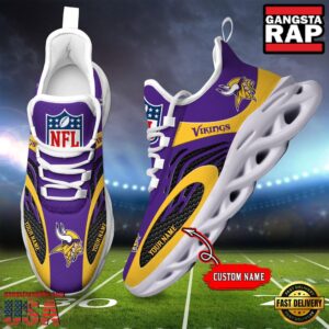 Personalized National Football League Minnesota Vikings Air Max Shoes Air Cushion Sneakers