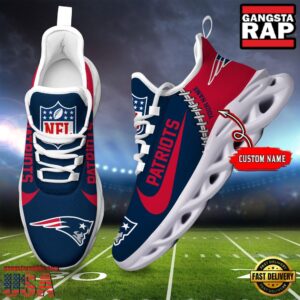 Personalized National Football League New England Patriots Name Air Max Shoes Air Cushion Sneakers