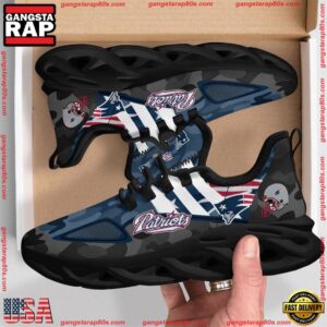 National Football League New England Patriots Military Camouflage Air Max Shoes Air Cushion Sneakers Running Sneakers