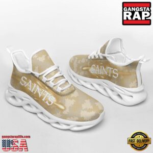 National Football League New Orleans Saints Knitted Camouflage Sport Team Air Max Shoes Air Cushion Sneakers