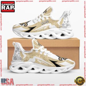 National Football League New Orleans Saints Symbol Geometric Pattern Air Max Shoes Air Cushion Sneakers