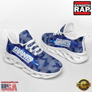 National Football League New York Giants Knitted Camouflage Sport Team Air Max Shoes Air Cushion Sneakers