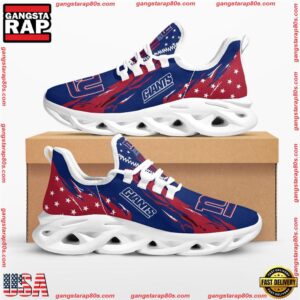 National Football League New York Giants Stars and Stripes Air Max Shoes Air Cushion Sneakers Running Sneakers