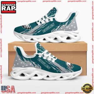 National Football League Philadelphia Eagles Stars and Stripes Air Max Shoes Air Cushion Sneakers Running Sneakers