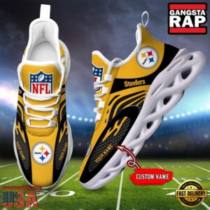 Personalized National Football League Pittsburgh Steelers Air Max Shoes Air Cushion Sneakers