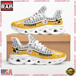 National Football League Pittsburgh Steelers Mickey Mouse Air Max Shoes Air Cushion Sneakers