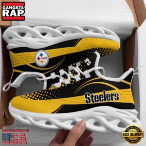 National Football League Pittsburgh Steelers New Design 2025 Air Max Shoes Air Cushion Sneakers