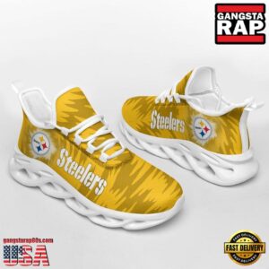 National Football League Pittsburgh Steelers Zebra Sport Team Air Max Shoes Air Cushion Sneakers