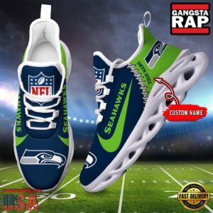 Personalized National Football League Seattle Seahawks Name Air Max Shoes Air Cushion Sneakers