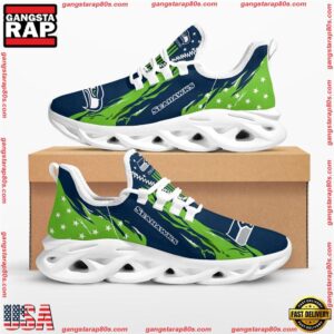 National Football League Seattle Seahawks Stars and Stripes Air Max Shoes Air Cushion Sneakers Running Sneakers
