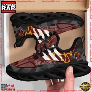 National Football League Washington Commanders Military Camouflage Air Max Shoes Air Cushion Sneakers Running Sneakers