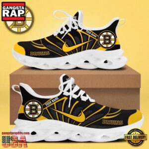 National Hockey League Custom NameBoston Bruins New Design 2025 Air Max Shoes Air Cushion Sneakers