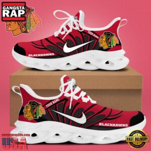 National Hockey League Custom NameChicago Blackhawks New Design 2025 Air Max Shoes Air Cushion Sneakers