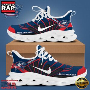 National Hockey League Custom NameColumbus Blue Jackets New Design 2025 Air Max Shoes Air Cushion Sneakers