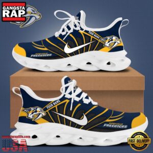 National Hockey League Custom NameNashville Predators New Design 2025 Air Max Shoes Air Cushion Sneakers