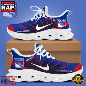 National Hockey League Custom NameNew York Rangers New Design 2025 Air Max Shoes Air Cushion Sneakers