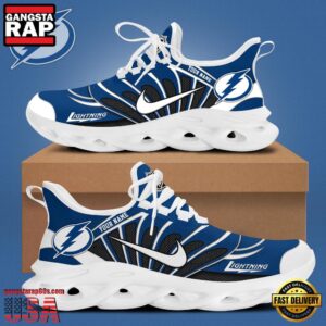 National Hockey League Custom NameTampa Bay Lightning New Design 2025 Air Max Shoes Air Cushion Sneakers