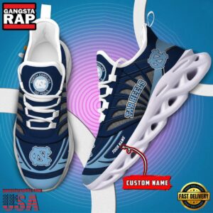 NCAA North Carolina Tar Heels Custom Name Air Max Shoes Air Cushion Sneakers