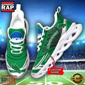 NCAA NORTH TEXAS MEAN GREEN Custom Name Air Max Shoes Air Cushion Sneakerss