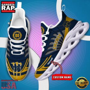 NCAA Notre Dame Fighting Irish Custom Name Air Max Shoes Air Cushion Sneakers