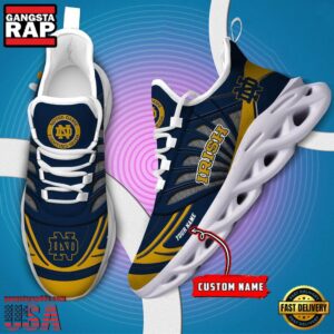 NCAA Notre Dame Fighting Irish Custom Name Air Max Shoes Air Cushion Sneakers