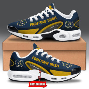 Notre Dame Fighting Irish Personalized Name Team Logo Mix Colors Oval Line Air Max Shoes Air Cushion Sneakers