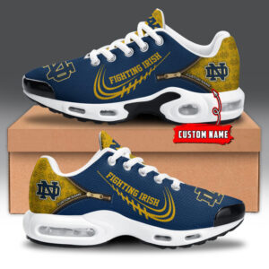 Notre Dame Fighting Irish Personalized Name Team Logo Mix Colors Zipped Line Air Max Shoes Air Cushion Sneakers