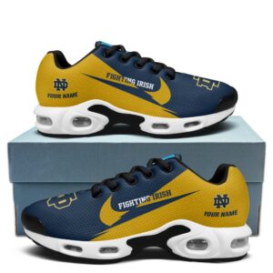 Notre Dame Fighting Irish Personalized Name Team Logo Wings Of God Pattern Air Max Shoes Air Cushion Sneakers