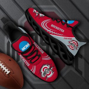 Ohio State Buckeyes Black Max Soul Shoes 2025 Versions Custom Name 016
