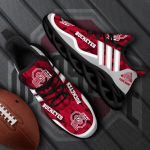 Ohio State Buckeyes Black Max Soul Shoes 2025 Versions Custom Name 466