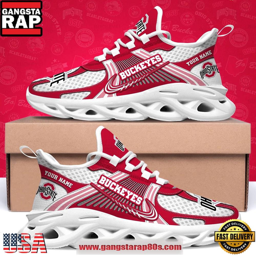 Ohio State Buckeyes Personalized Clunky Sneaker Max Soul Shoes 1 Ohio State Buckeyes Personalized Clunky Sneaker Max Soul Shoes