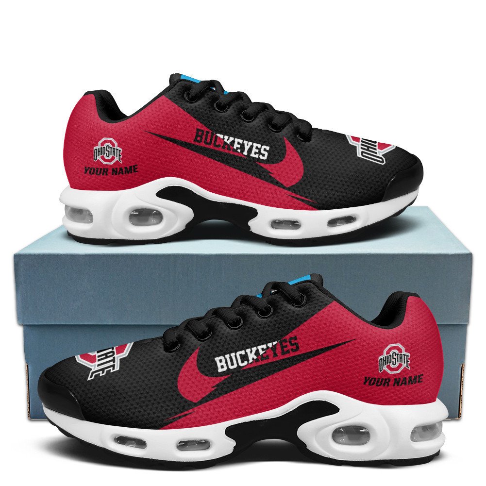 Ohio State Buckeyes Personalized Name Team Logo Wings Of God Pattern Shoes Air Cushion Sneakers 1 Ohio State Buckeyes Personalized Name Team Logo Wings Of God Pattern Shoes Air Cushion Sneakers