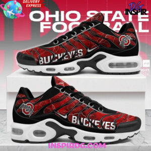 Ohio State Buckeyes Air Max Plus Shoes Sneakers For Men And Women