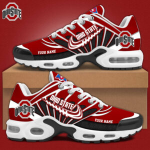 Ohio State Air Max Plus Shoes Sneakers For Men And Women