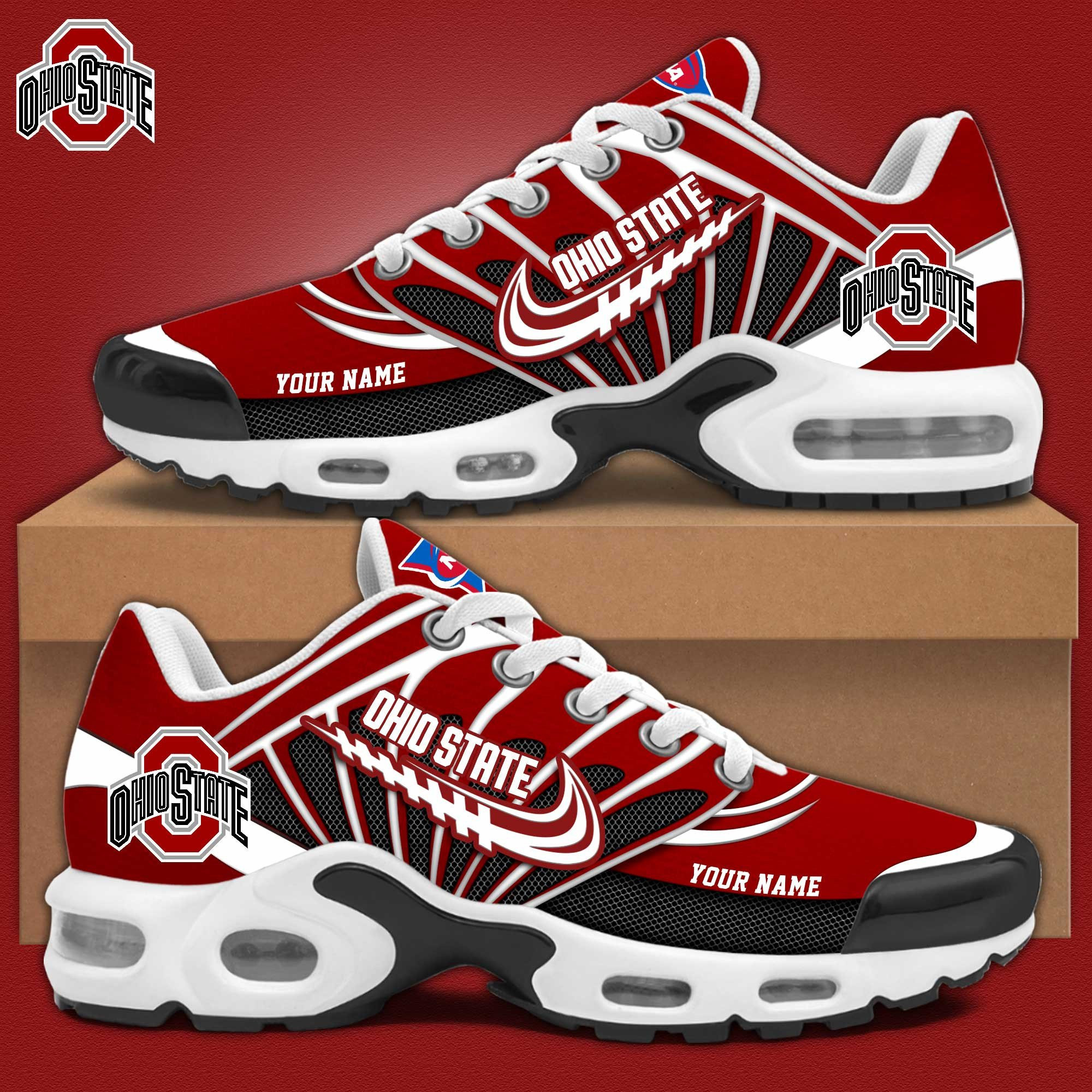 Ohio State Air Max Plus Shoes Sneakers For Men And Women 1 Ohio State Air Max Plus Shoes Sneakers For Men And Women