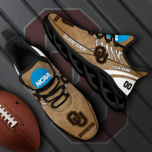 Oklahoma Sooners Black Max Soul Shoes 2025 Versions Custom Your Name And Number 312