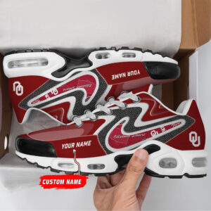 Oklahoma Sooners Personalized Name Team Checkmark Logo Mix Colors Stitch Line Air Max Shoes Air Cushion Sneakers