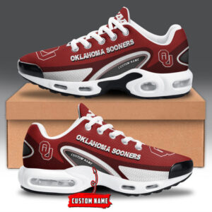 Oklahoma Sooners Personalized Name Team Logo Mix Colors Oval Line Shoes Air Cushion Sneakers
