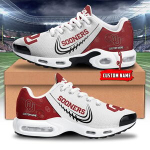 Oklahoma Sooners Personalized Name Team Logo Mix Colors Stitch Line Air Max Shoes Air Cushion Sneakers