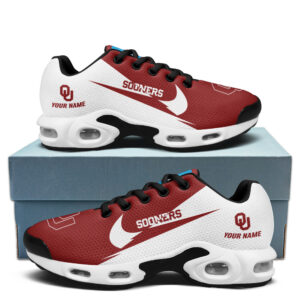 Oklahoma Sooners Personalized Name Team Logo Wings Of God Pattern Air Max Shoes Air Cushion Sneakers