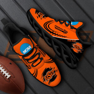 Oklahoma State Cowboys Black Max Soul Shoes 2025 Versions Custom Name 016
