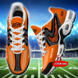 Oklahoma State Cowboys Personalized Name Team Checkmark Logo Mix Colors Stitch Line Air Max Shoes Air Cushion Sneakers