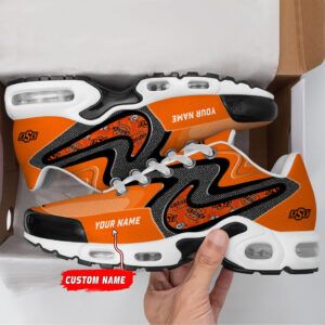 Oklahoma State Cowboys Personalized Name Team Checkmark Logo Mix Colors Stitch Line Shoes Air Cushion Sneakers