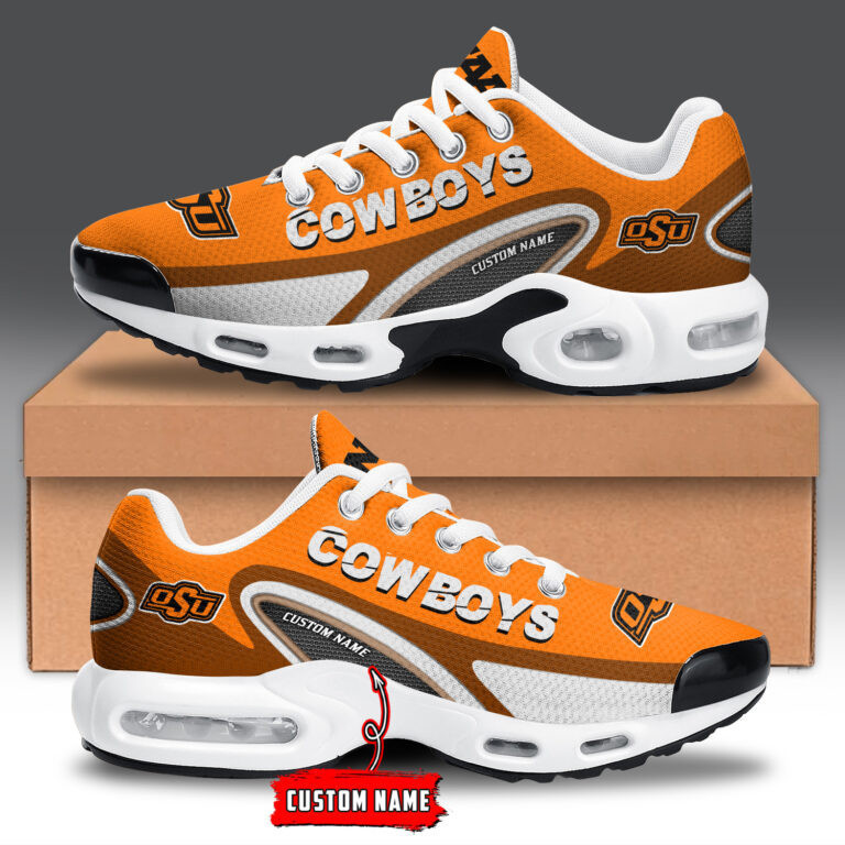 Oklahoma State Cowboys Personalized Name Team Logo Mix Colors Oval Line Shoes Air Cushion Sneakers 1 Oklahoma State Cowboys Personalized Name Team Logo Mix Colors Oval Line Shoes Air Cushion Sneakers