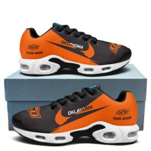 Oklahoma State Cowboys Personalized Name Team Logo Wings Of God Pattern Shoes Air Cushion Sneakers