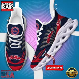 NCAA Ole Miss Rebels Custom Name Air Max Shoes Air Cushion Sneakers