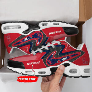 Ole Miss Rebels Personalized Name Team Checkmark Logo Mix Colors Stitch Line Air Max Shoes Air Cushion Sneakers